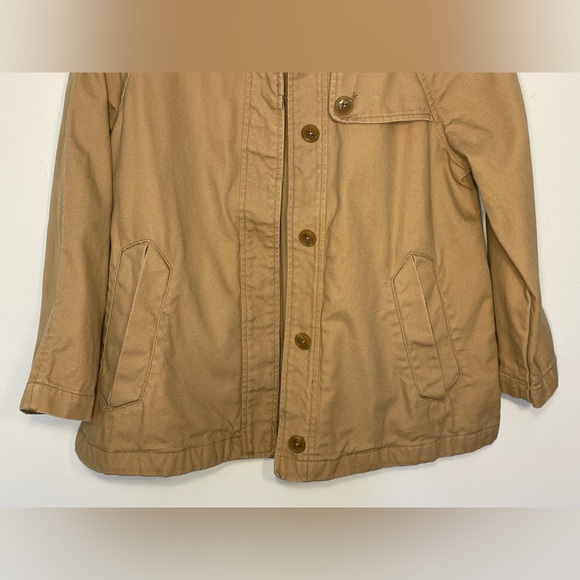 Vineyard Vines Chore Barn Coat Button Up Khaki Tan Canvas Jacket Women’s XS - Picture 4 of 13